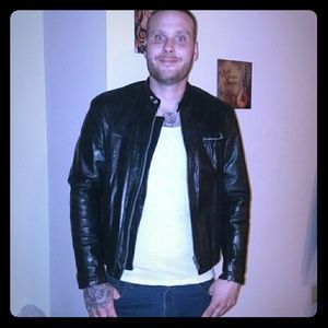 Vintage leather motorcycle jacket over 40yrs old